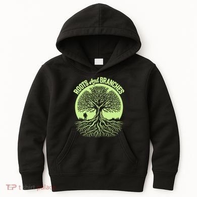 Roots And Branches Tree Hiking Nature Adventure Kids Hoodie