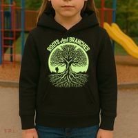 Roots And Branches Tree Hiking Nature Adventure Kids Hoodie thumb 3