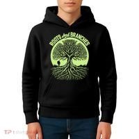 Roots And Branches Tree Hiking Nature Adventure Kids Hoodie thumb 4