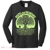 Roots And Branches Tree Hiking Nature Adventure Kids Long Sleeve Shirt thumb 0