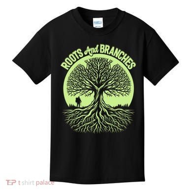 Roots And Branches Tree Hiking Nature Adventure Kids T-Shirt