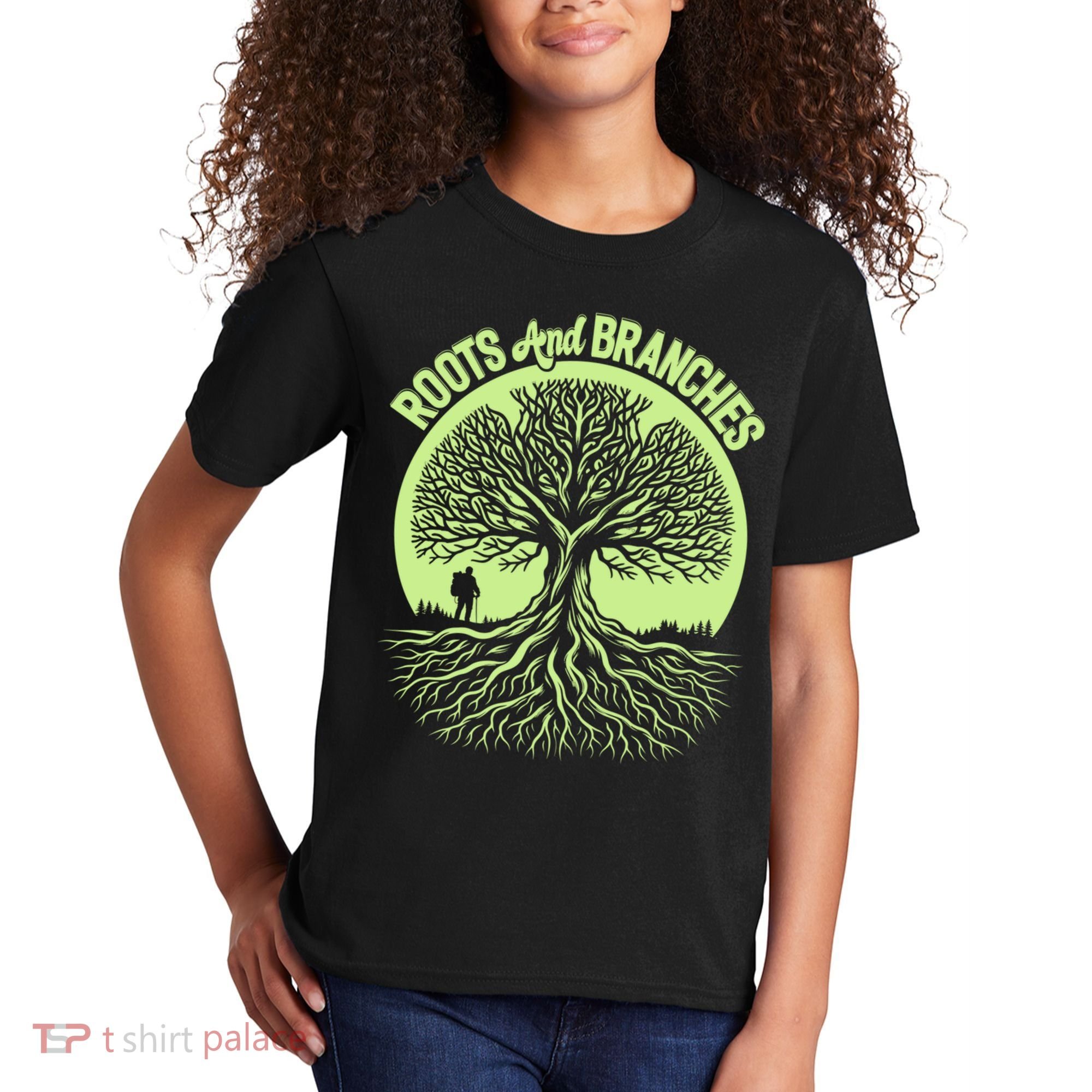 Roots And Branches Tree Hiking Nature Adventure Kids T-Shirt