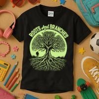 Roots And Branches Tree Hiking Nature Adventure Kids T-Shirt thumb 3