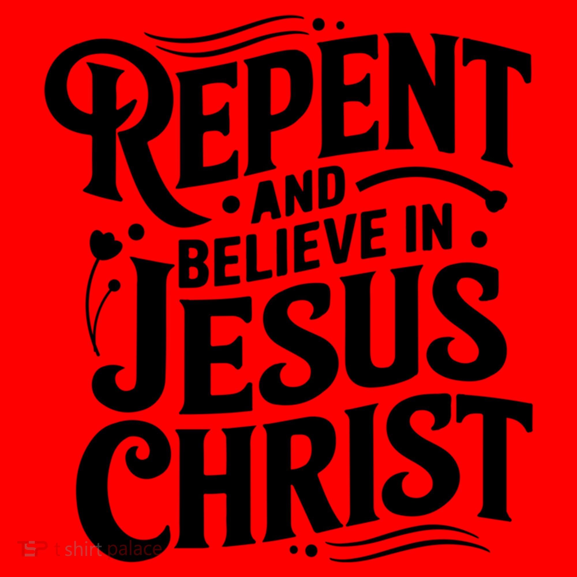 Repent And Believe In Jesus Christ Spiritual Faith Gift Santa Hat