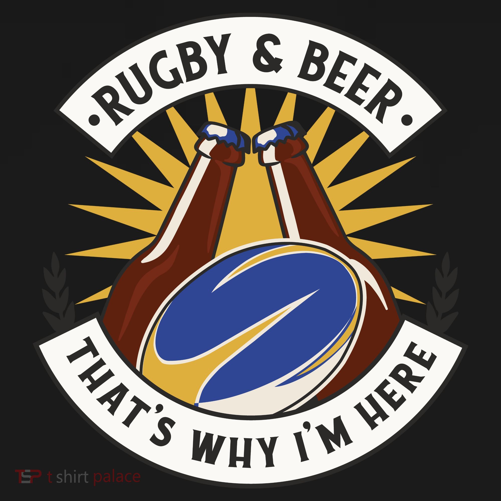 Rugby And Beer That's Why I'm Here Apron