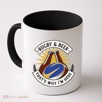 Rugby And Beer That's Why I'm Here Coffee Mug thumb 0