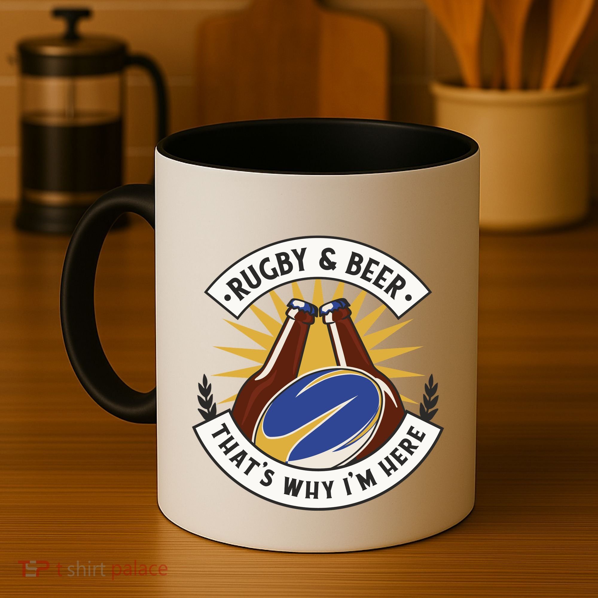 Rugby And Beer That's Why I'm Here Coffee Mug