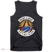 Rugby And Beer That's Why I'm Here Tank Top thumb 0