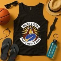 Rugby And Beer That's Why I'm Here Tank Top thumb 4