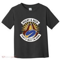 Rugby And Beer That's Why I'm Here Toddler T-Shirt thumb 0