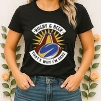 Rugby And Beer That's Why I'm Here Women's T-Shirt thumb 2