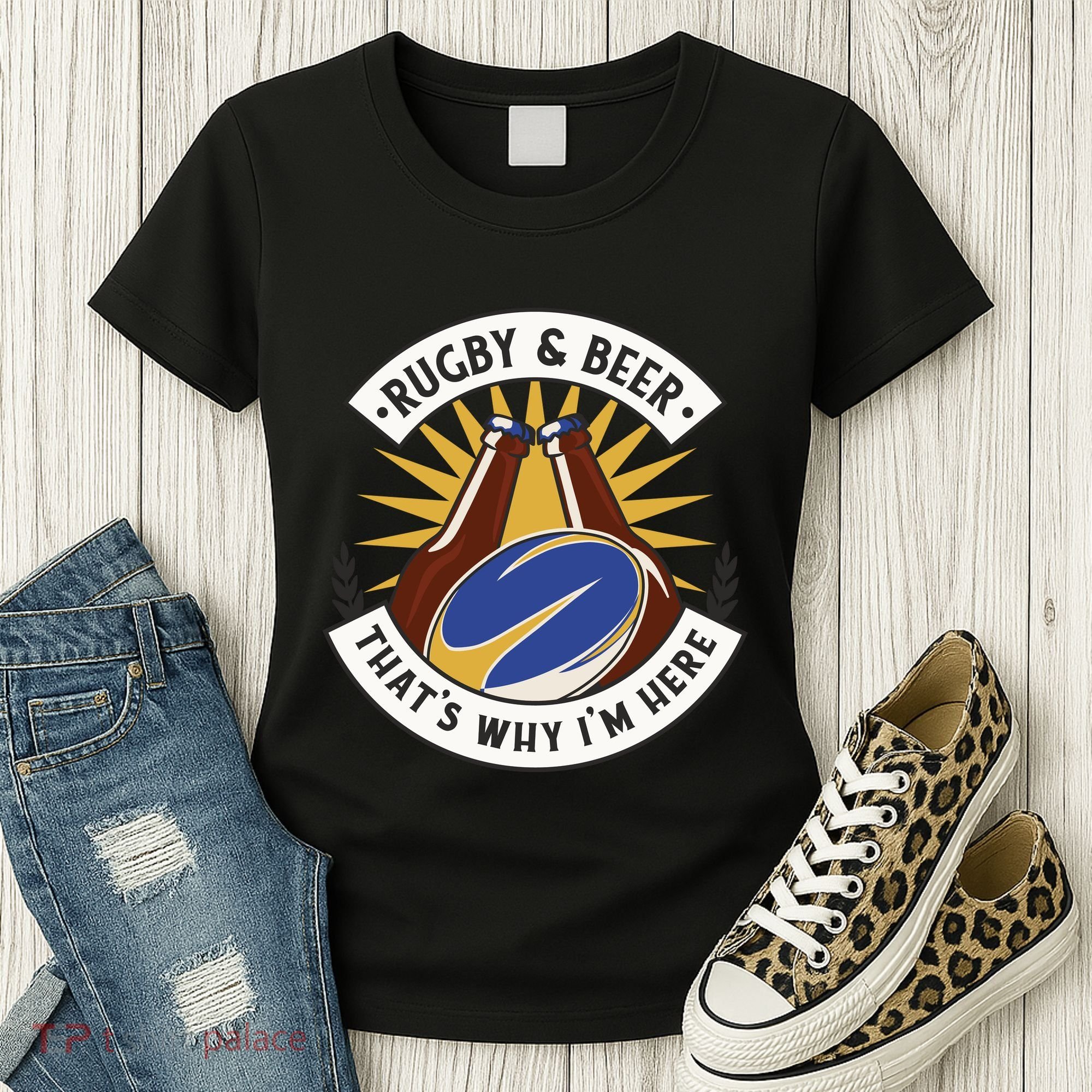 Rugby And Beer That's Why I'm Here Women's T-Shirt