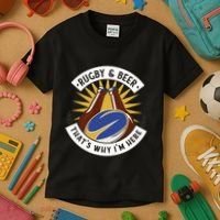 Rugby And Beer That's Why I'm Here Kids T-Shirt thumb 3