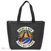 Rugby And Beer That's Why I'm Here Tote Bag thumb 0