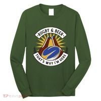 Rugby And Beer That's Why I'm Here Long Sleeve Shirt thumb 0