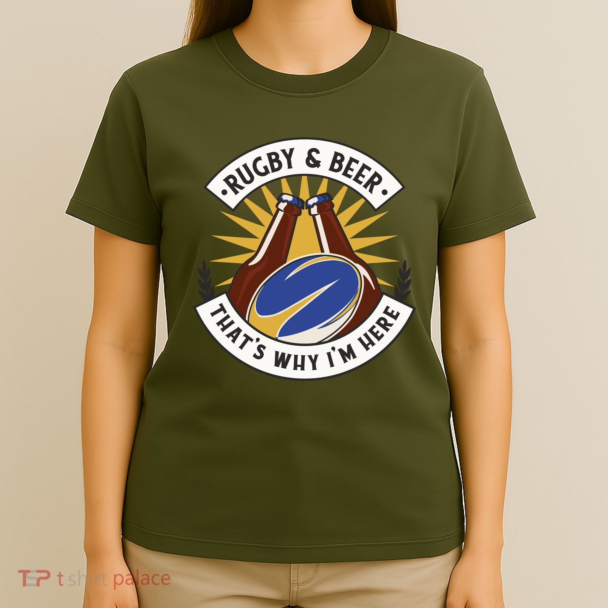 Rugby And Beer That's Why I'm Here T-Shirt