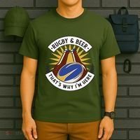 Rugby And Beer That's Why I'm Here T-Shirt thumb 6