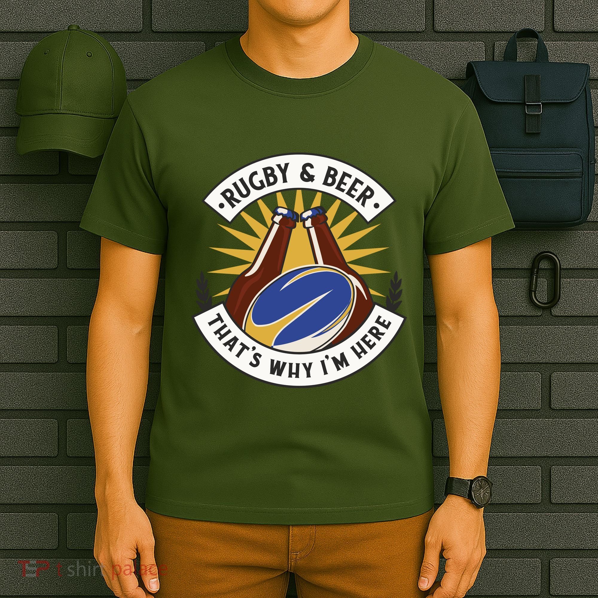 Rugby And Beer That's Why I'm Here T-Shirt