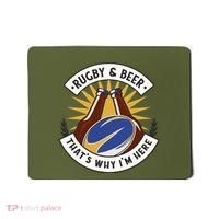 Rugby And Beer That's Why I'm Here Mousepad thumb 0