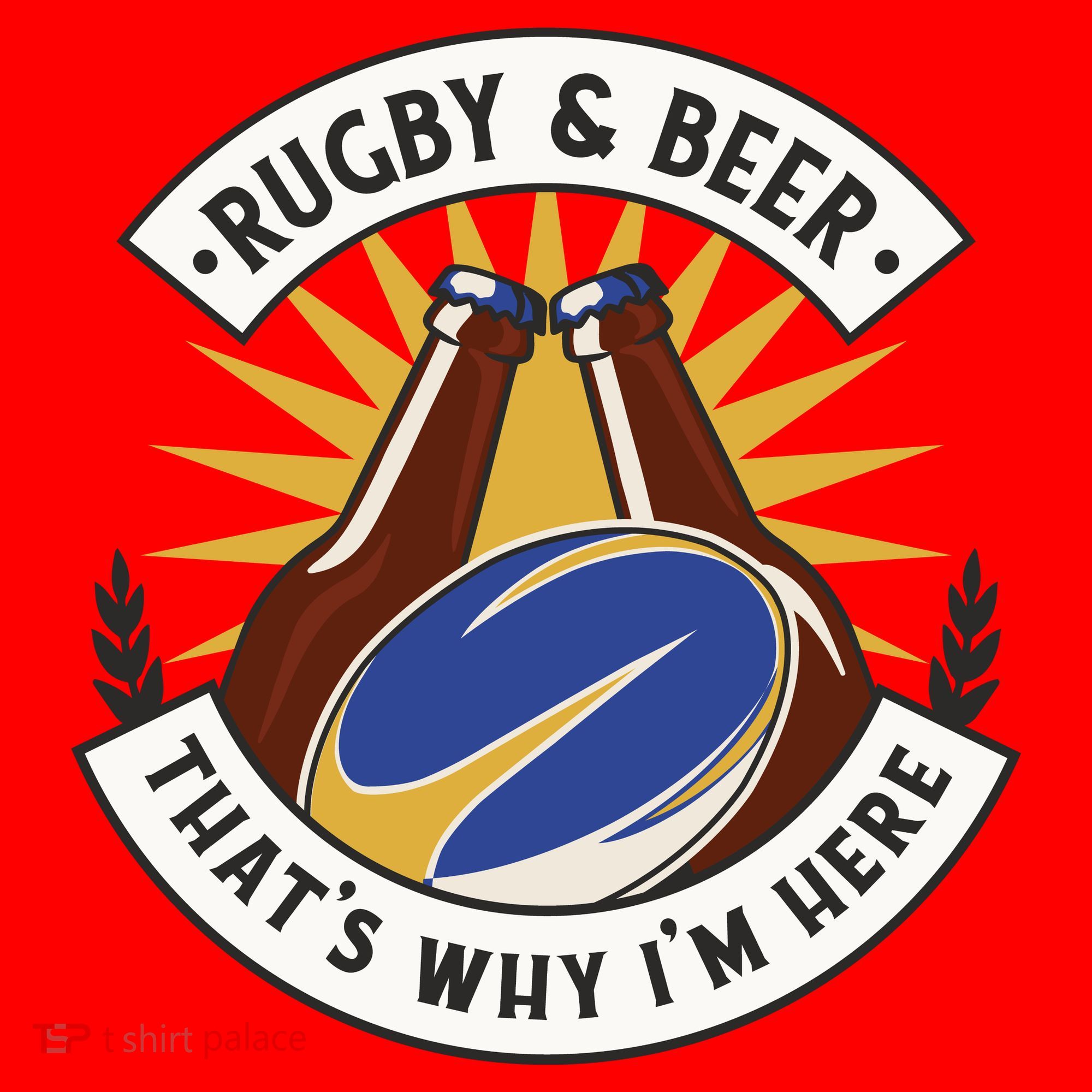 Rugby And Beer That's Why I'm Here Santa Hat