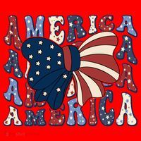 Retro America Bow USA 4th Of July Santa Hat thumb 1