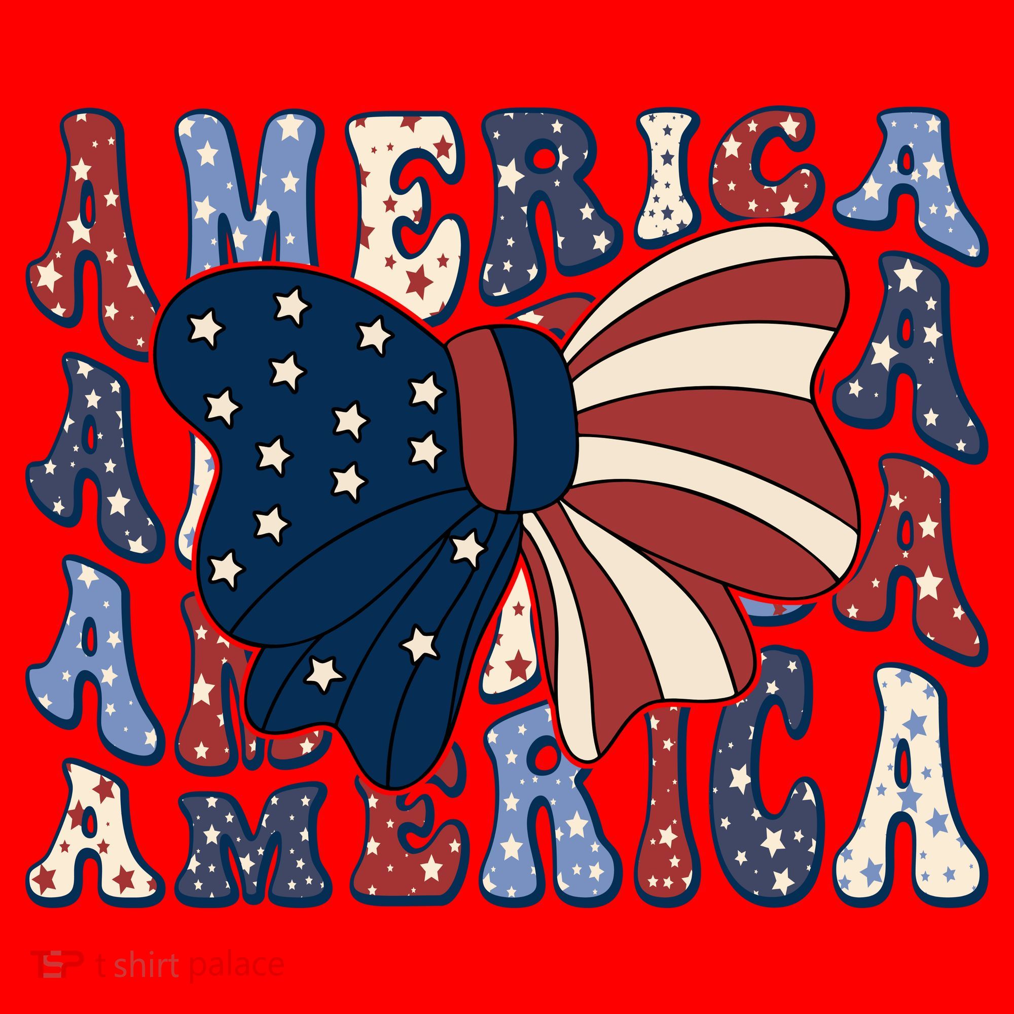 Retro America Bow USA 4th Of July Santa Hat
