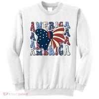 Retro America Bow USA 4th Of July Sweatshirt thumb 0