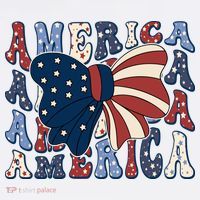 Retro America Bow USA 4th Of July Sweatshirt thumb 3