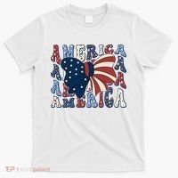 Retro America Bow USA 4th Of July T-Shirt thumb 0