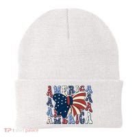 Retro America Bow USA 4th Of July Beanie thumb 0