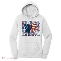 Retro America Bow USA 4th Of July Women's Hoodie thumb 0