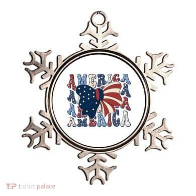 Retro America Bow USA 4th Of July Ornament