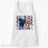 Retro America Bow USA 4th Of July Women's Tank Top thumb 0