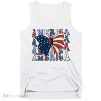 Retro America Bow USA 4th Of July Tank Top thumb 0