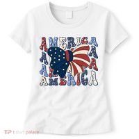 Retro America Bow USA 4th Of July Women's T-Shirt thumb 0