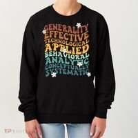 Retro Aba Bcba Pecs 7 Dimensions Of Behavior Aba Therapy Women's Sweatshirt thumb 0