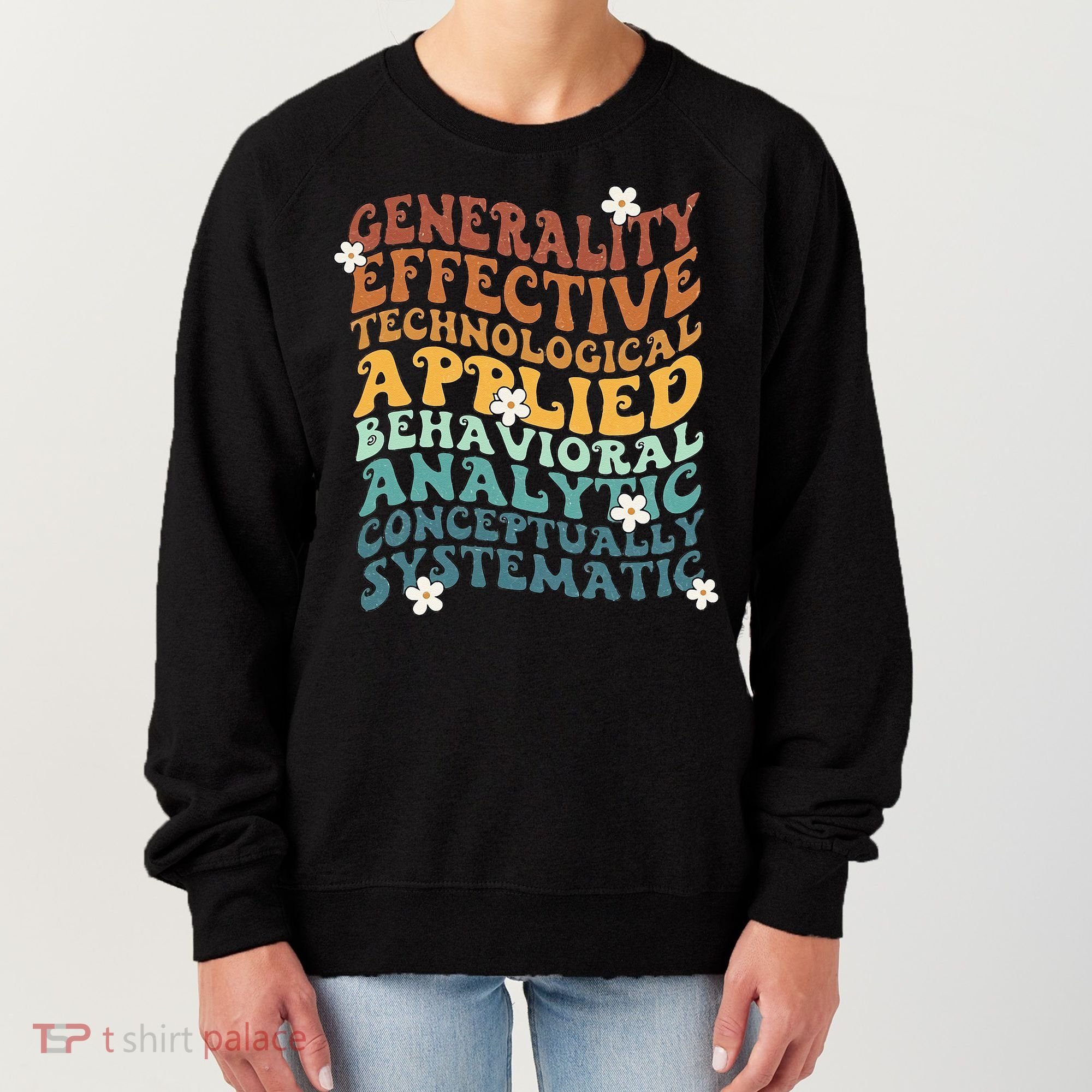 Retro Aba Bcba Pecs 7 Dimensions Of Behavior Aba Therapy Women's Sweatshirt