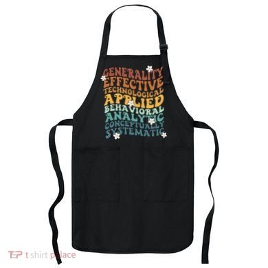 Retro Aba Bcba Pecs 7 Dimensions Of Behavior Aba Therapy Apron