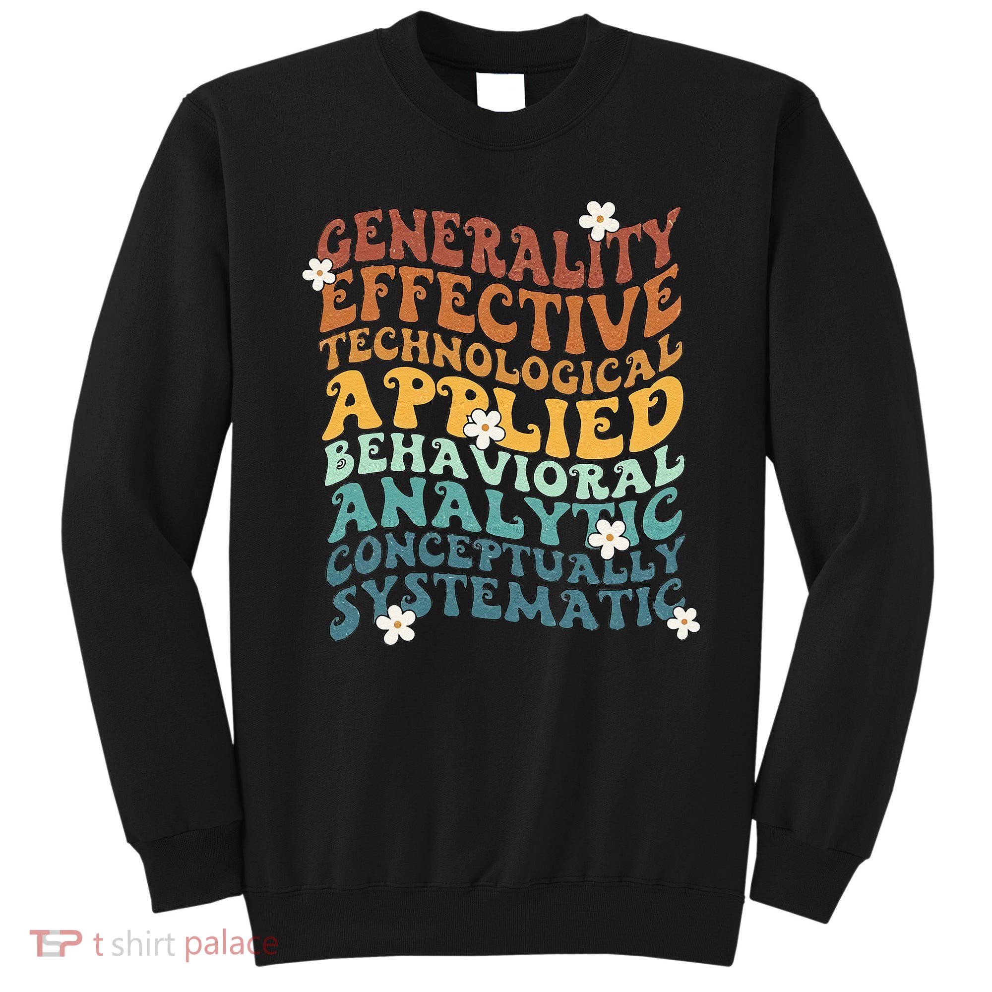 Retro Aba Bcba Pecs 7 Dimensions Of Behavior Aba Therapy Sweatshirt