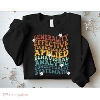 Retro Aba Bcba Pecs 7 Dimensions Of Behavior Aba Therapy Sweatshirt thumb 2