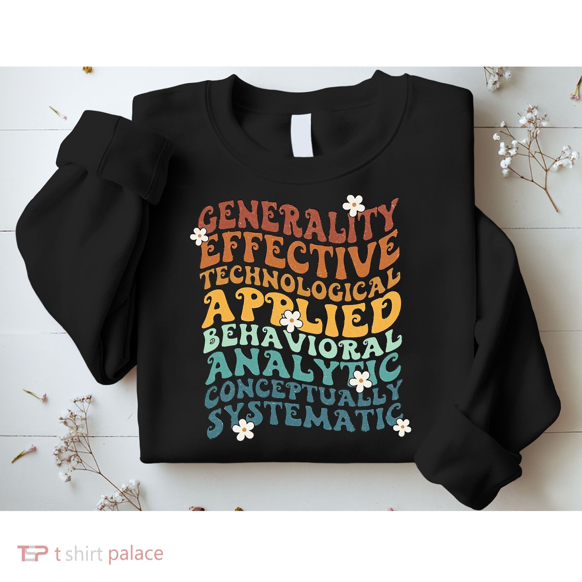 Retro Aba Bcba Pecs 7 Dimensions Of Behavior Aba Therapy Sweatshirt