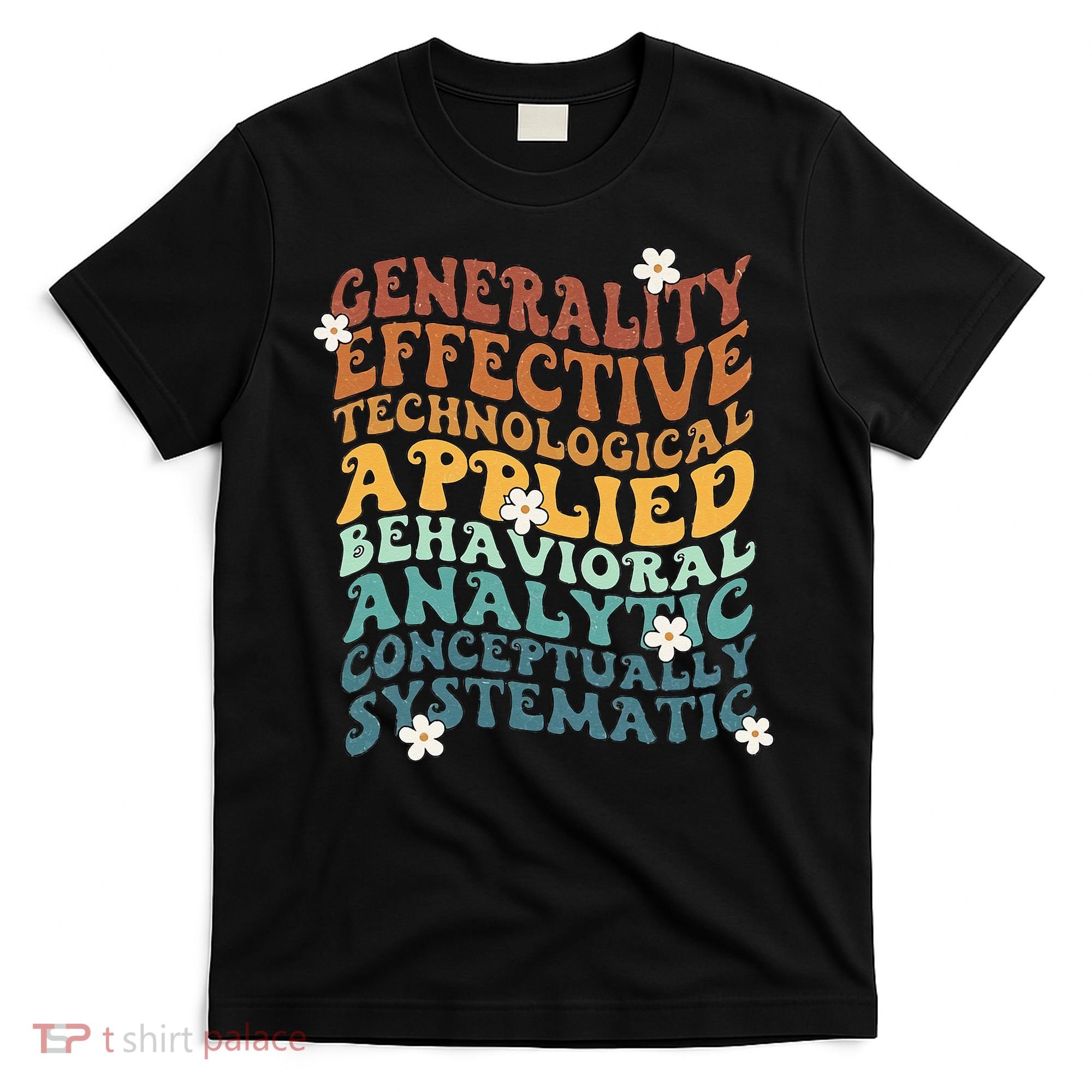 Retro Aba Bcba Pecs 7 Dimensions Of Behavior Aba Therapy T-Shirt