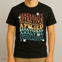 Retro Aba Bcba Pecs 7 Dimensions Of Behavior Aba Therapy T-Shirt thumb 3