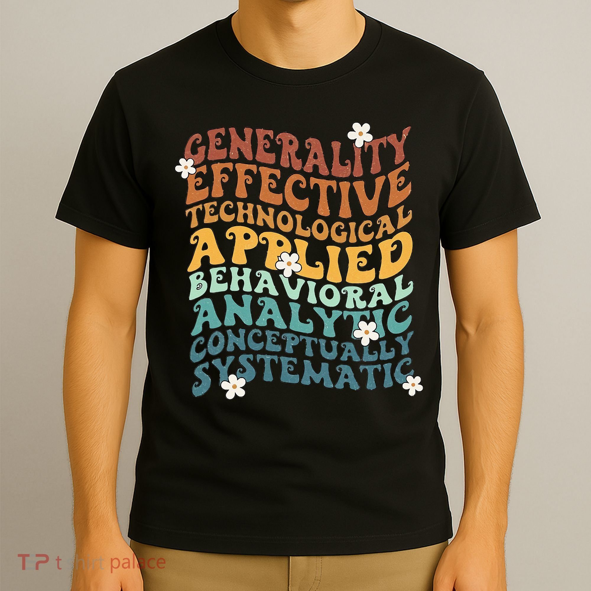 Retro Aba Bcba Pecs 7 Dimensions Of Behavior Aba Therapy T-Shirt