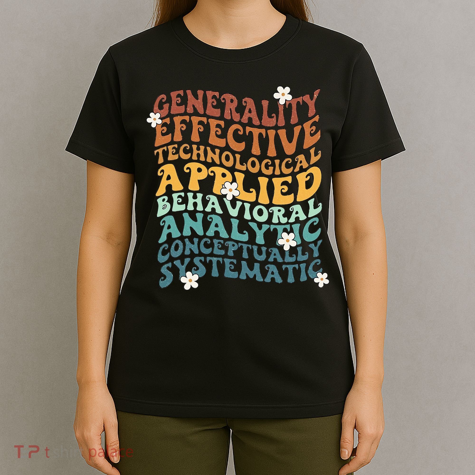 Retro Aba Bcba Pecs 7 Dimensions Of Behavior Aba Therapy T-Shirt