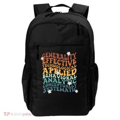 Retro Aba Bcba Pecs 7 Dimensions Of Behavior Aba Therapy Backpack
