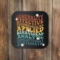 Retro Aba Bcba Pecs 7 Dimensions Of Behavior Aba Therapy Coaster thumb 0