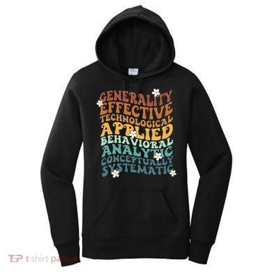 Retro Aba Bcba Pecs 7 Dimensions Of Behavior Aba Therapy Women's Hoodie