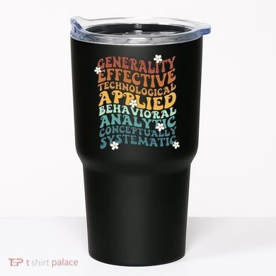 Retro Aba Bcba Pecs 7 Dimensions Of Behavior Aba Therapy Tumbler