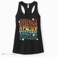 Retro Aba Bcba Pecs 7 Dimensions Of Behavior Aba Therapy Women's Tank Top thumb 0